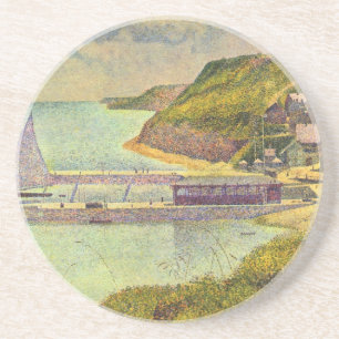 Hafen Port-en-Bessin bei Flut von Georges Seurat Untersetzer