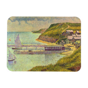Hafen Port-en-Bessin Hochtide von Georges Seurat Magnet