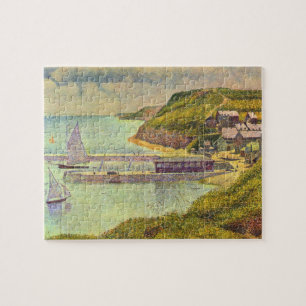 Hafen Port-en-Bessin Hochtide von Georges Seurat Puzzle