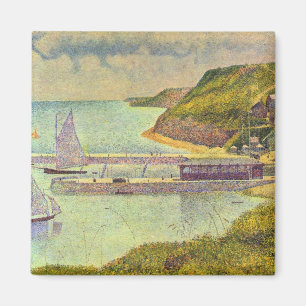 Hafen Port-en-Bessin Hochwasser von Georges Seurat Magnet