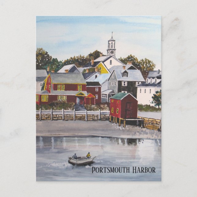 Hafen Portsmouth, New Hampshire Postkarte (Vorderseite)