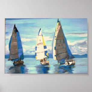 Hafen-robuster SegelnRegatta - Plakat