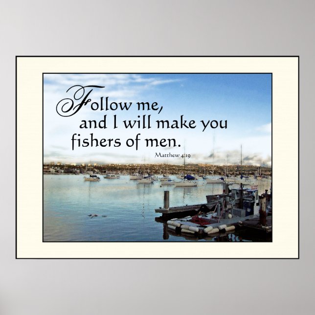 Hafen Sailboats Fishers of Men Print Poster (Vorne)