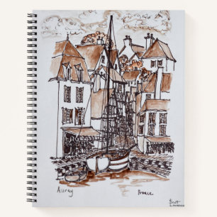 Hafen Saint-Goustan, Auray   Bretagne, Frankreich Notizbuch