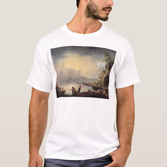 Hafen-Szene T-Shirt (Vorderseite)