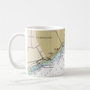 Hafen Townsend Seediagramm-Kaffeetasse Tasse
