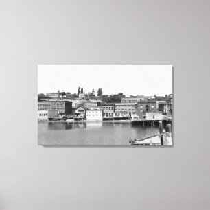 Hafen Townsend, WA Ufergegend-Stadtansicht Leinwanddruck