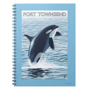 Hafen Townsend, WashingtonOrca Springen Notizblock