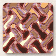 Hafen-u. Pfirsich-hartes PlastikUntersetzer-Set