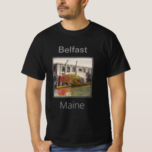 Hafen- und Hummerfallen in Belfast, Maine T-Shirt