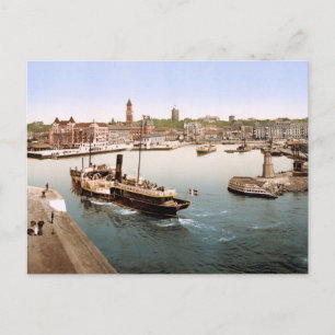 Hafen und Rathaus von Helsingborg Schweden Postkarte