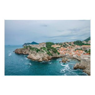 Hafen und Stadtzentrum von Dubrovnik Fotodruck