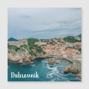 Hafen und Stadtzentrum von Dubrovnik Magnetkarte
