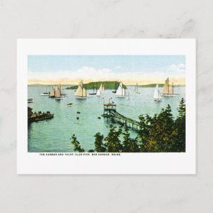 Hafen und Yachtclub, Bar Harbor, Maine Postkarte