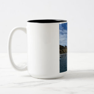 Hafen unter großen Wolken Tasse