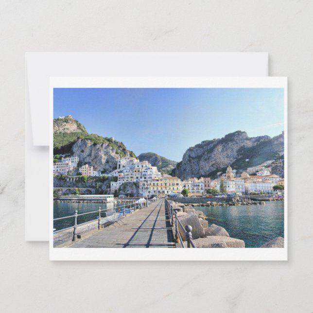 Hafen von Amalfi Feiertagskarte (Vorderseite)