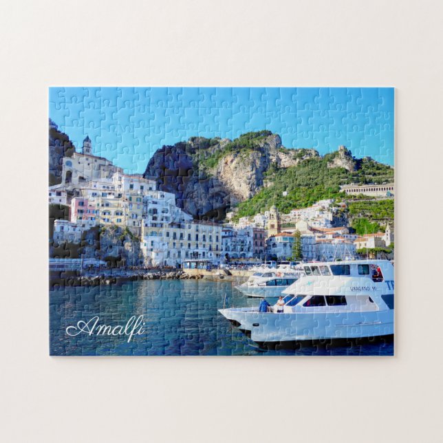 Hafen von Amalfi, Landschaft an der italienischen  Puzzle (Horizontal)