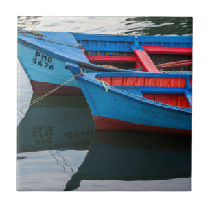 Hafen von Angelmo, Fischerboote. Fliese