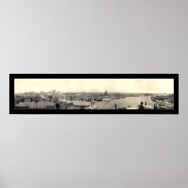 Hafen von Baltimore MD Foto 1905 Poster (Vorne)