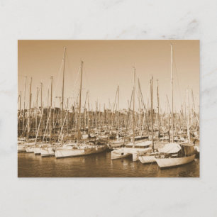 Hafen von Barcelona - Sailboats - Postkarte