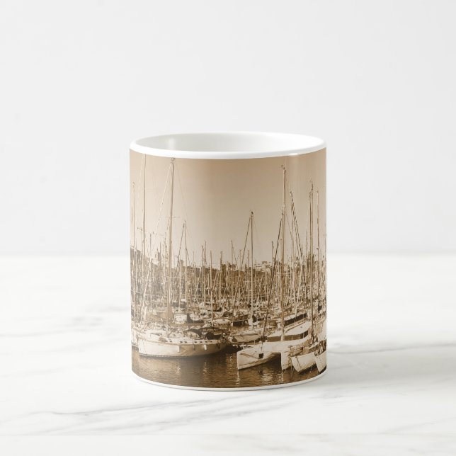 Hafen von Barcelona - Segelboote - Tasse (Mittel)