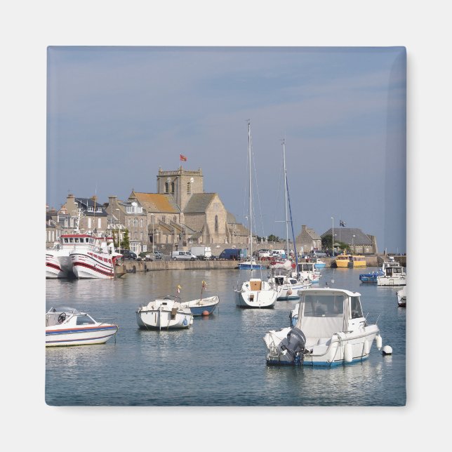 Hafen von Barfleur in Frankreich Magnet (Vorne)