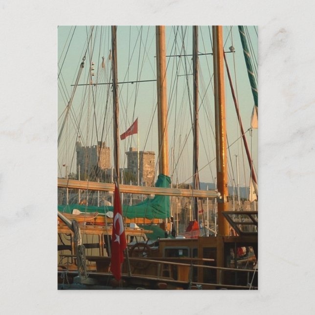 Hafen von Bodrum Postkarte (Vorderseite)