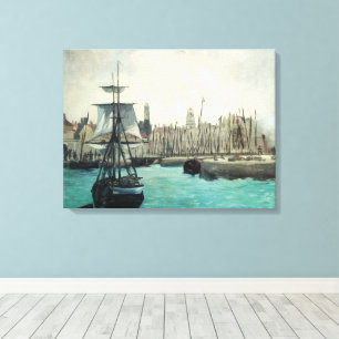 Hafen von Calais von Manet, Vintage Impressionismu Leinwanddruck