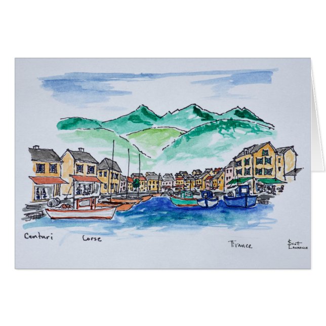 Hafen von Centuri| Korsika, Frankreich (Vorderseite (Horizontal))