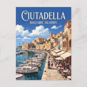 Hafen von Ciutadella Spanien Postkarte