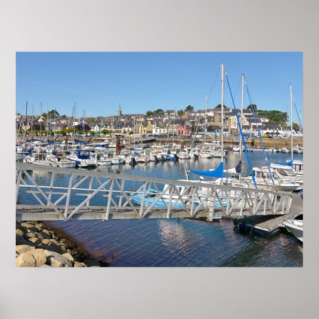 Hafen von Douarnenez, Frankreich Poster (Vorne)