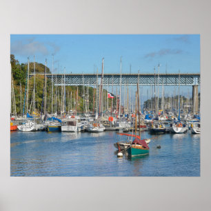 Hafen von Douarnenez, Frankreich Poster
