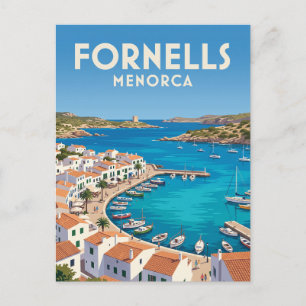 Hafen von Fornells Spanien Postkarte