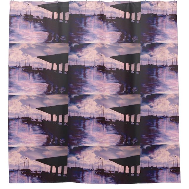 Hafen von Fort de France, Martinique Duschvorhang (Vorderseite)