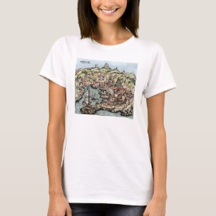 Hafen von Genua in Farbe, 1493 T-Shirt