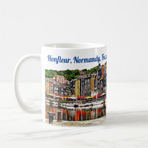 Hafen von Honfleur in der Normandie, Frankreich. Kaffeetasse