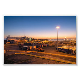 Hafen von Hull Sonnenuntergang Maritime Industrie  Fotodruck