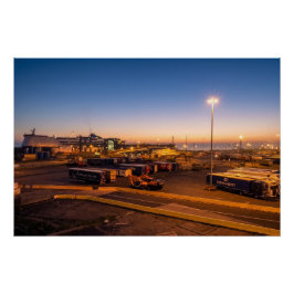 Hafen von Hull Sonnenuntergang Maritime Industrie  Poster