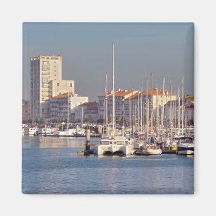 Hafen von Les Sables d'Olonne in Frankreich Postca Magnet