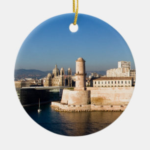 Hafen von Marseille Keramikornament