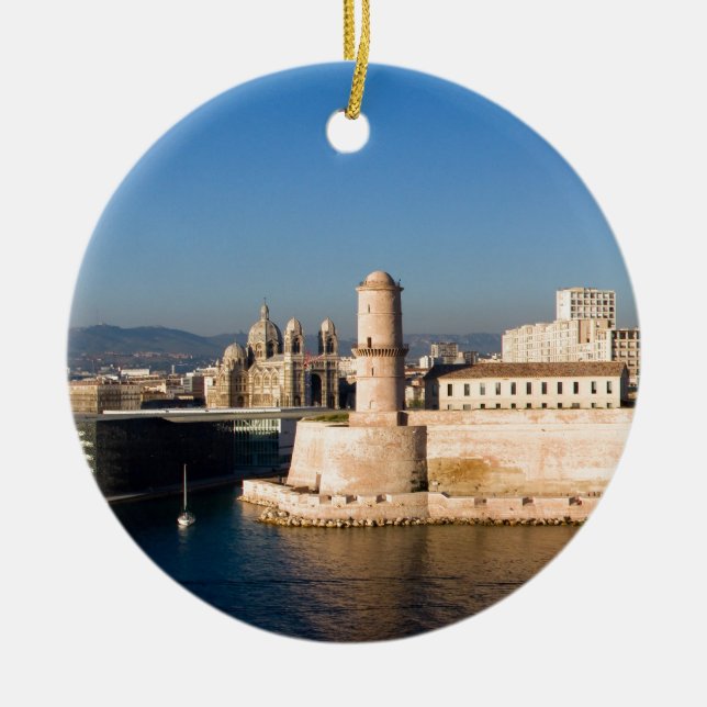 Hafen von Marseille Keramikornament (Vorne)