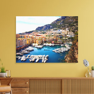 Hafen von Monaco Leinwanddruck