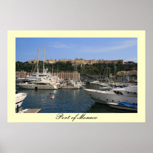 Hafen von Monaco Poster