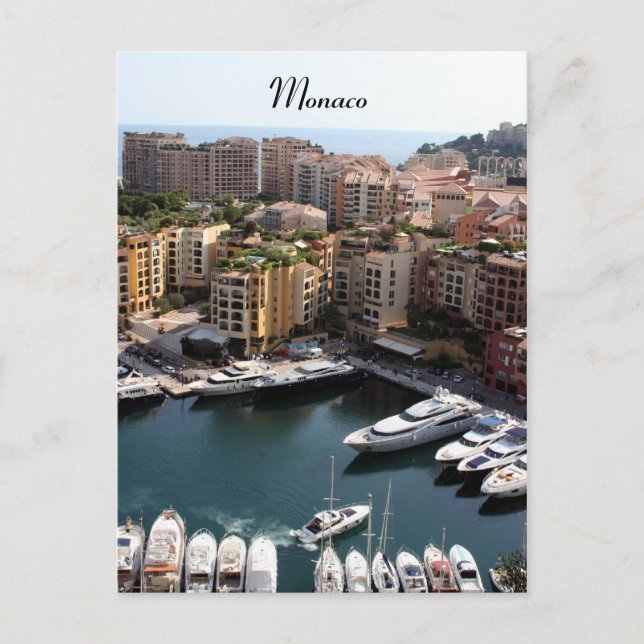 Hafen von Monaco Postkarte (Vorderseite)
