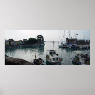 Hafen von Nafpaktos Poster