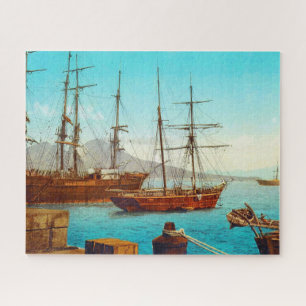 Hafen von Neapel Italien 1800 Puzzle