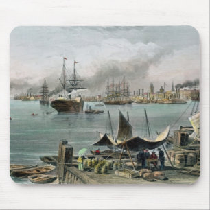 Hafen von New Orleans, graviert von D.G. Thompson Mousepad