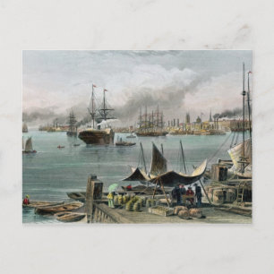 Hafen von New Orleans, graviert von D.G. Thompson Postkarte