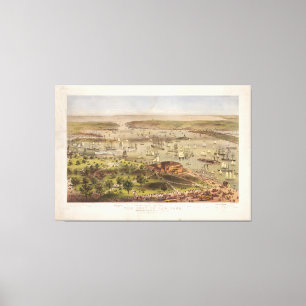 Hafen von New York aus Battery Blick nach Süden Leinwanddruck