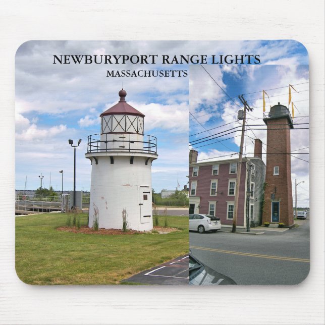 Hafen von Newburyport mit Entfernungsbeleuchtung,  Mousepad (Vorne)
